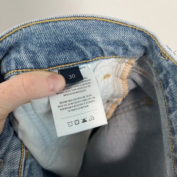 Citizens of Humanity Charlotte Crop High‎ Rise Straight Jeans in Parlay Blue 30 - Picture 8 of 12